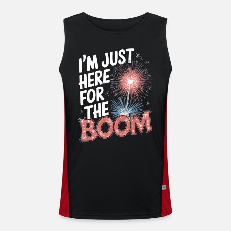 Pyrotechnics Fireworks Pyrotechnics - Men's Functional Contrast Tank Top  - black/red