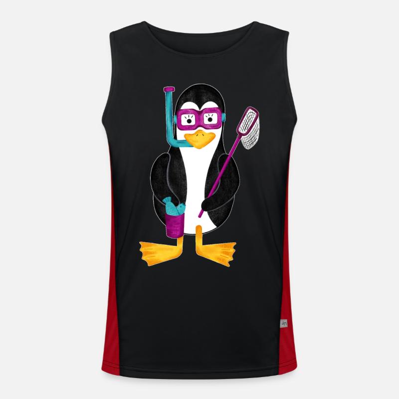 Penguin Snorkel Vacances à la plage Débardeur respirant contrasté Homme 