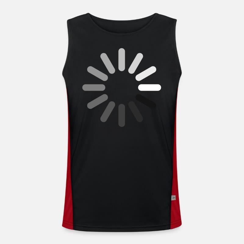 Loading Icon (Negative) - Men's Functional Contrast Tank Top  - black/red