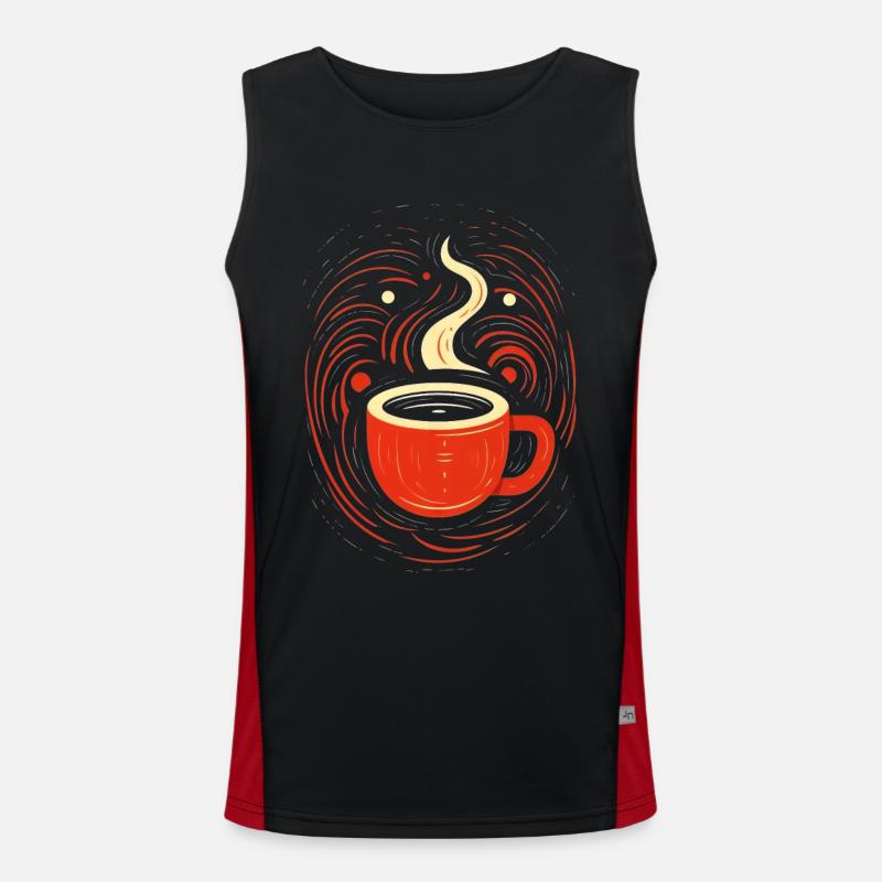Coffee cup Men's Functional Contrast Tank Top 