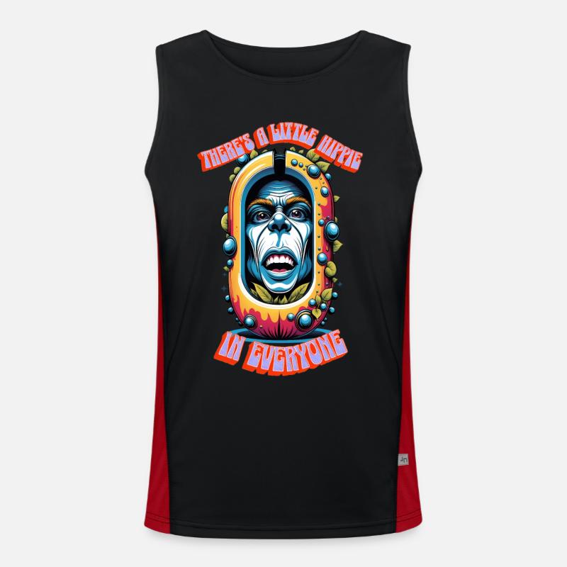 In jedem steckt ein kleiner Hippie 10 Funktionelles Kontrast-Tank Top für Männer 