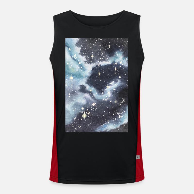 galaxy nebula galaxy nebula nerd astronomy space Men's Functional Contrast Tank Top 