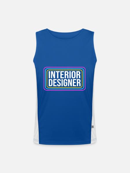 Interior Designer Architecture Architect - Men's Functional Contrast Tank Top  - royal/white - Front