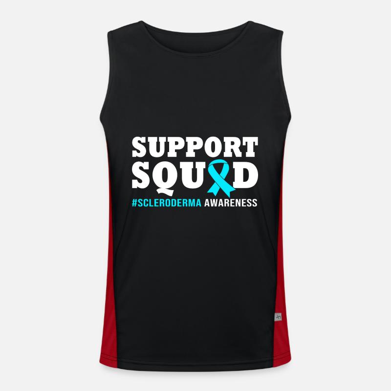 Scleroderma - Men's Functional Contrast Tank Top  - black/red
