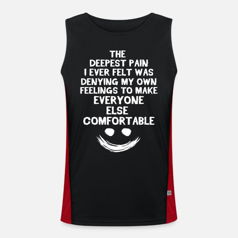 Depression Deppressive Psyche Therapy Bipolar Men's Functional Contrast Tank Top 