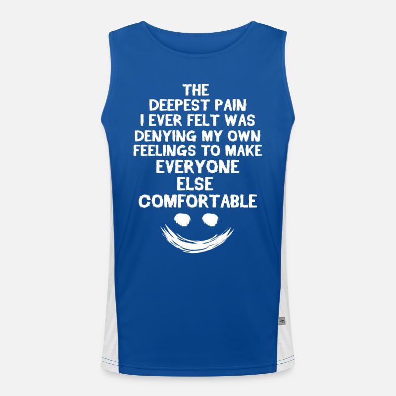 Depression Deppressive Psyche Therapy Bipolar Men's Functional Contrast Tank Top 