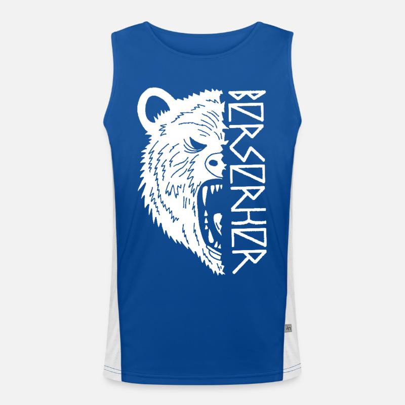 Eisbär-Krieger Funktionelles Kontrast-Tank Top für Männer 