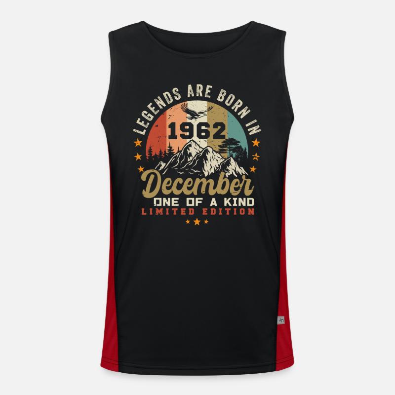 Die Legenden wurden im Dezember 1962 - Retro 1962 Funktionelles Kontrast-Tank Top für Männer 