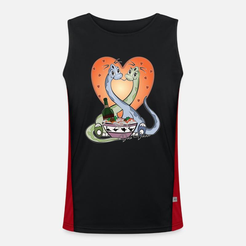 Dino Dinner Men's Functional Contrast Tank Top 