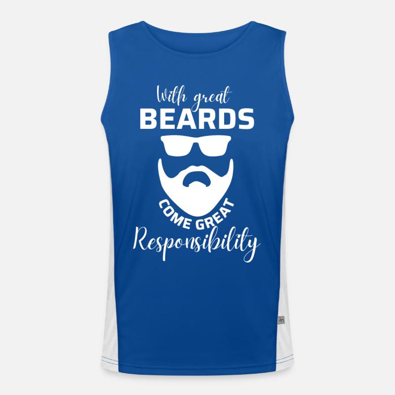 Mit großen Bärten geht große Verantwortung einher. Funktionelles Kontrast-Tank Top für Männer 