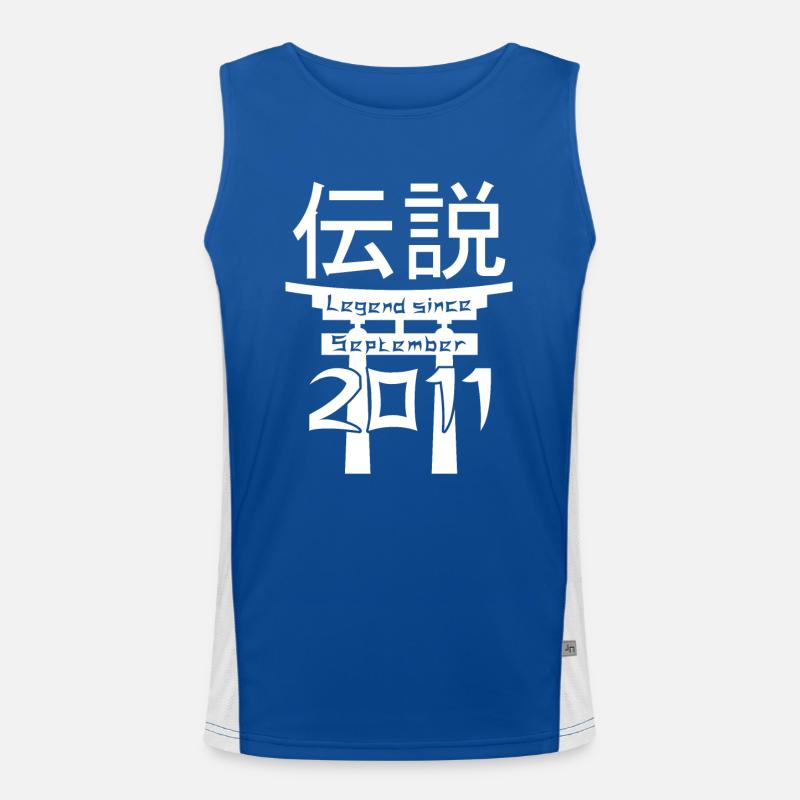 Legend since September 2011 Birthday Gift Men's Functional Contrast Tank Top 
