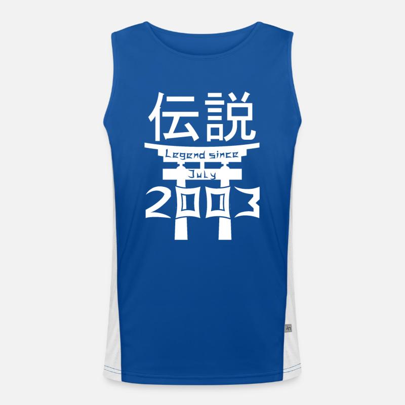 Legend since July 2003 Birthday Gift Men's Functional Contrast Tank Top 