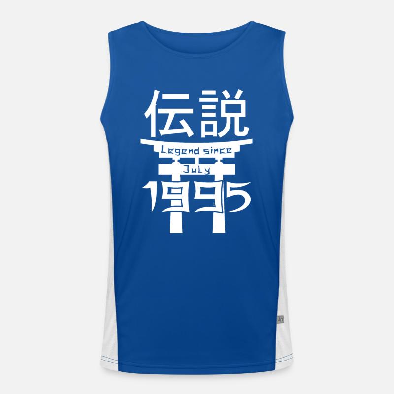 Legend since July 1995 Geburtstag Geschenk Funktionelles Kontrast-Tank Top für Männer 