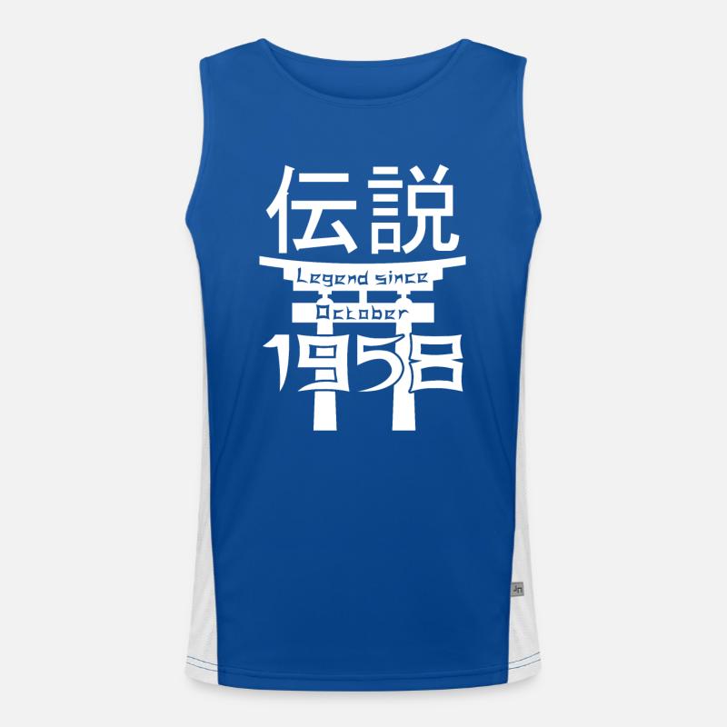 Legend since October 1958 Birthday Gift Men's Functional Contrast Tank Top 