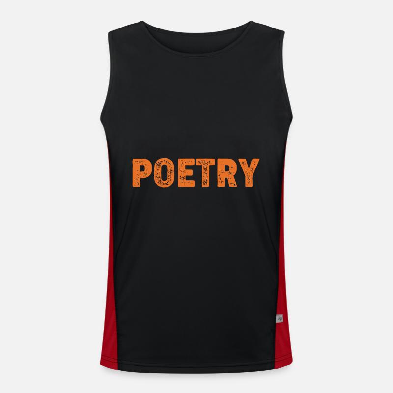 Poetry Poem Men's Functional Contrast Tank Top 