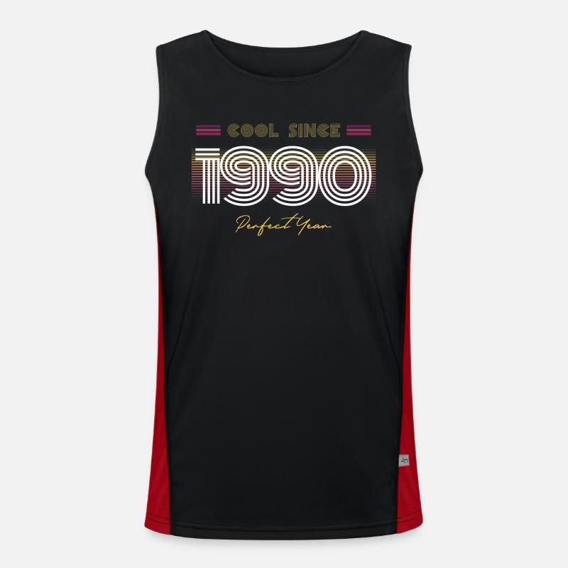 Geburtstag Cool seit 1990 Funktionelles Kontrast-Tank Top für Männer 