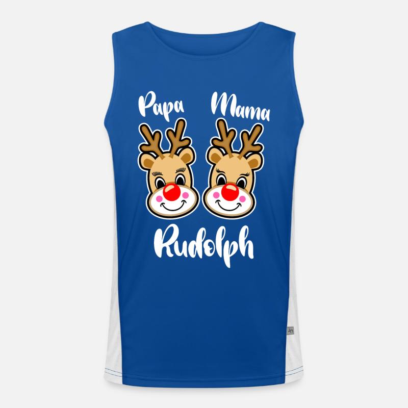 Frohe Weihnachten Funktionelles Kontrast-Tank Top für Männer 