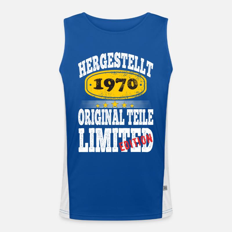 Hergestellt 1970 Funktionelles Kontrast-Tank Top für Männer 