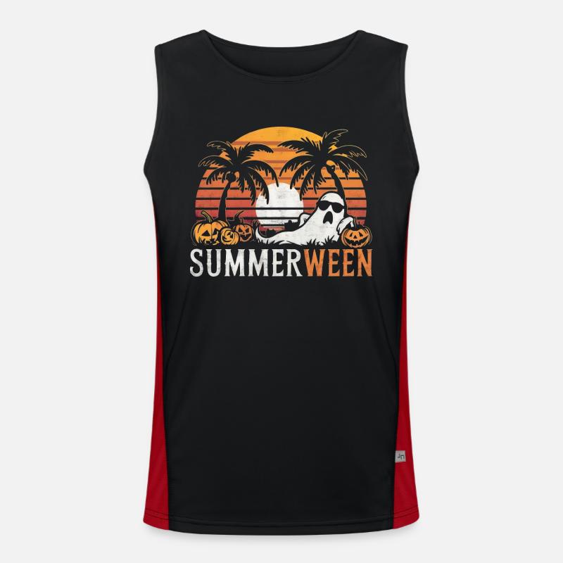 Summerween Geist Funktionelles Kontrast-Tank Top für Männer 