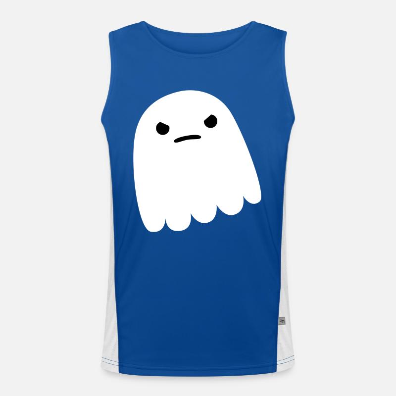 Very unhappy ghost (angry Ghost) Men's Functional Contrast Tank Top 