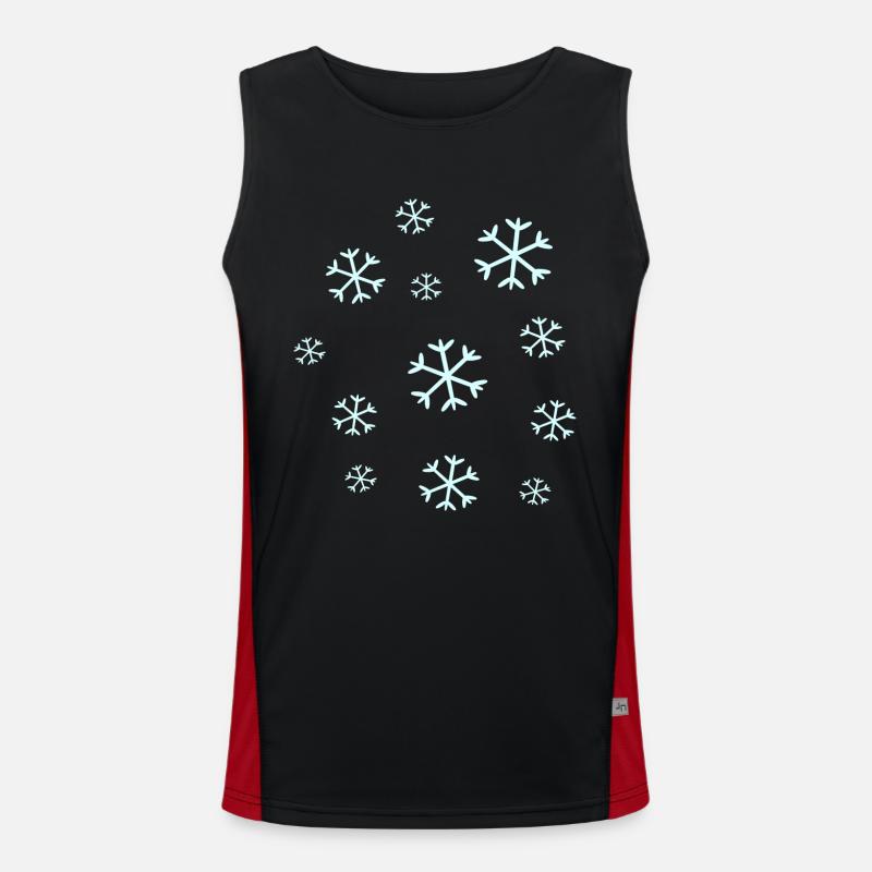 flocon de neige flocons de neige Noël Débardeur respirant contrasté Homme 