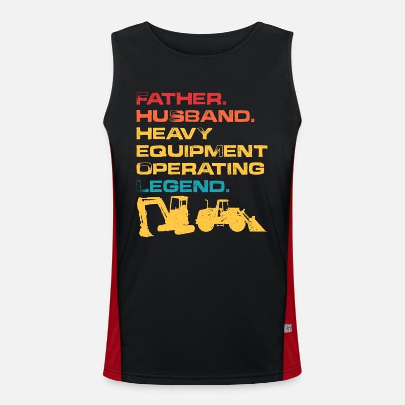 Construction machinery operator Excavator driver Excavator driver Construction workers Men's Functional Contrast Tank Top 