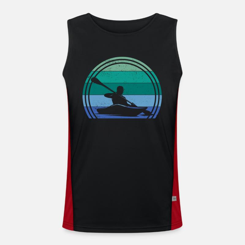 eiskanufahrer eiskanu eispaddeln ice canoeing kanu Funktionelles Kontrast-Tank Top für Männer 