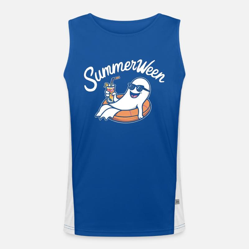 Summerween Ghost Men's Functional Contrast Tank Top 