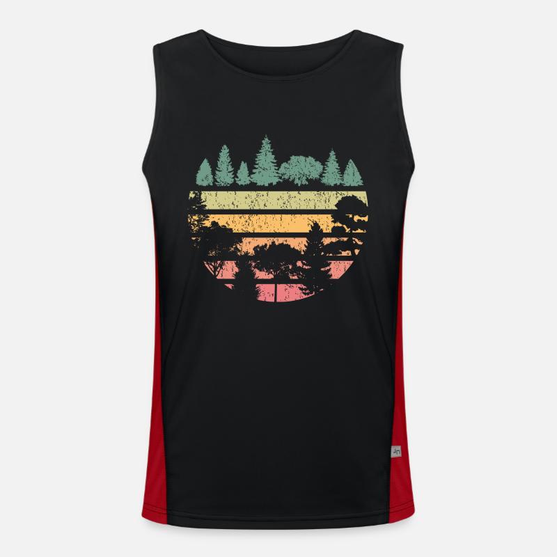 Forest Nature Landscape Men's Functional Contrast Tank Top 