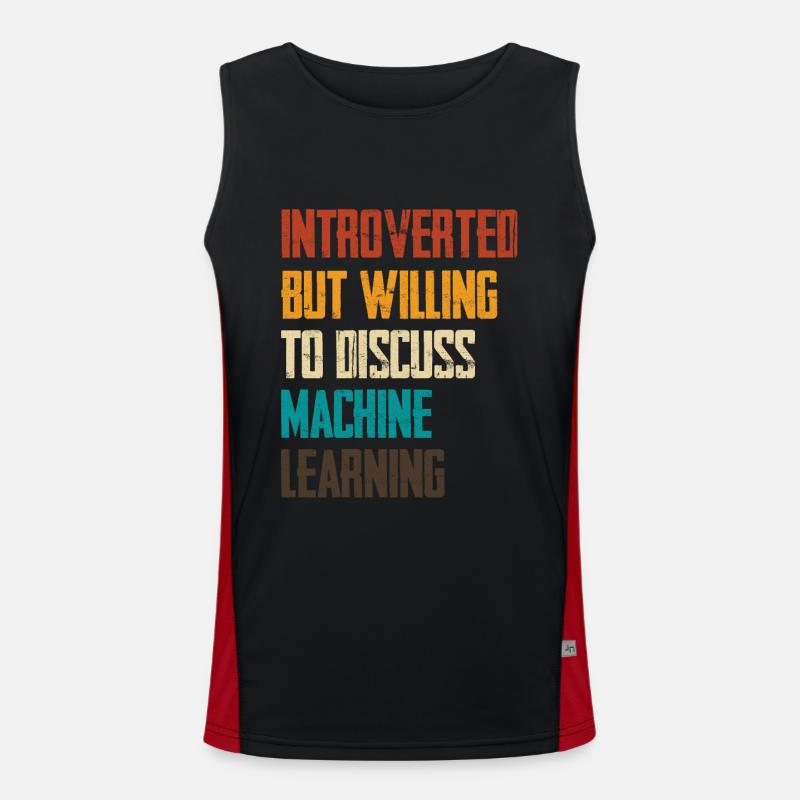 Introverted But Ready About Machine Learning Men's Functional Contrast Tank Top 