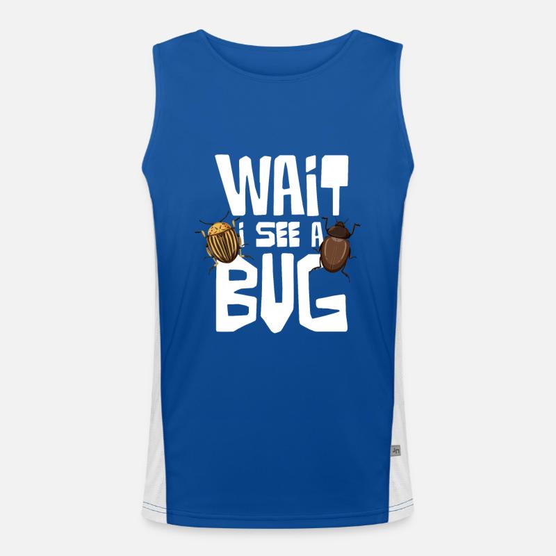 Wait I See A Bug Insect Lovers Men's Functional Contrast Tank Top 
