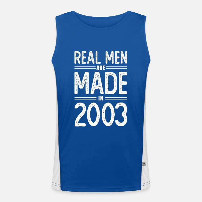 Geburtstag Echte Männer sind 2003 geboren Funktionelles Kontrast-Tank Top für Männer 