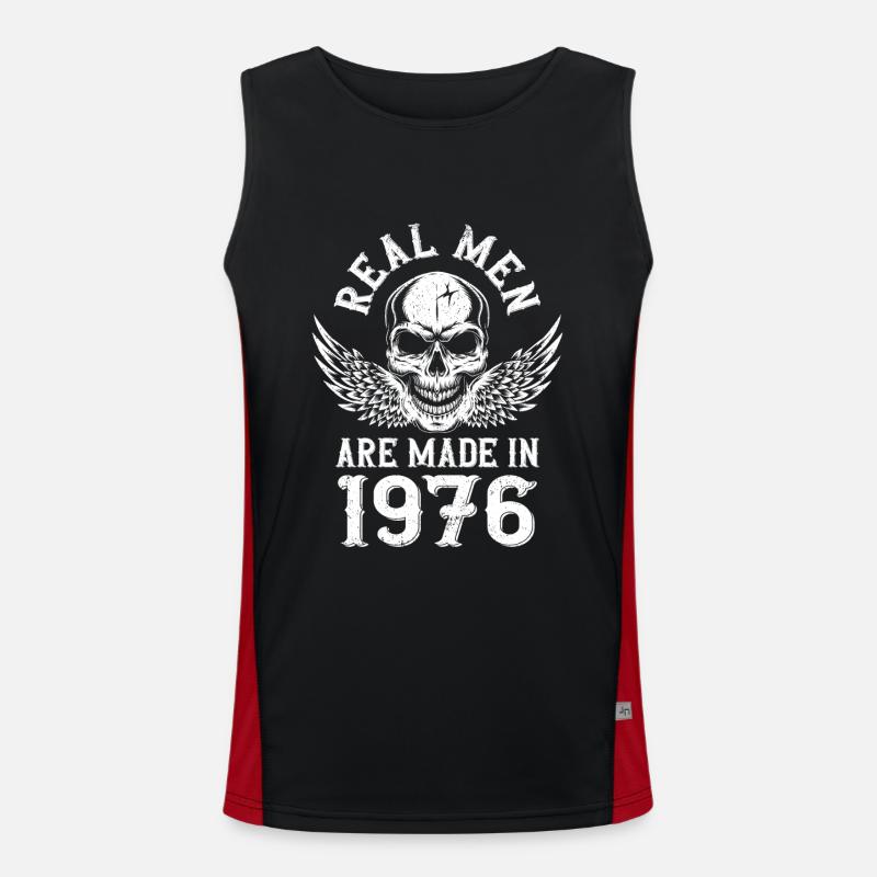 Geburtstag 1976 Echte Männer sind 1976 geboren Funktionelles Kontrast-Tank Top für Männer 