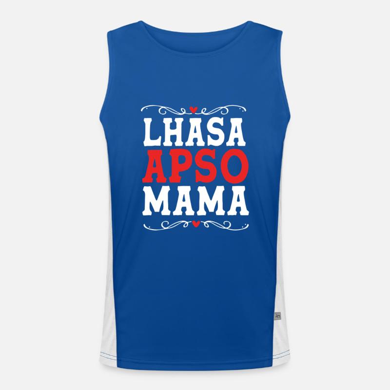Lhasa Apso Dog Men's Functional Contrast Tank Top 
