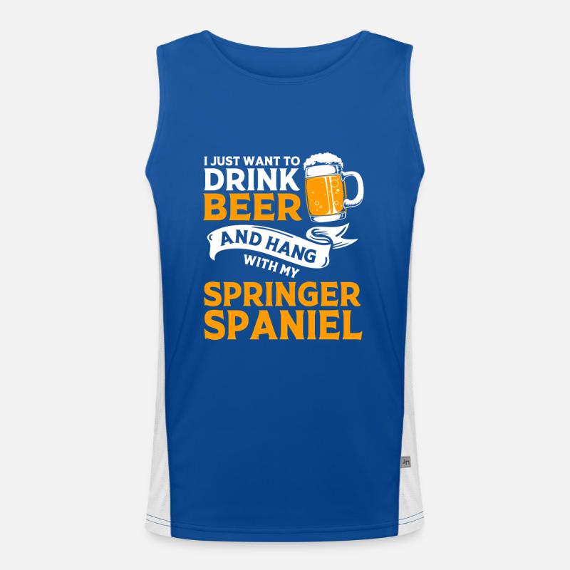 Springer Spaniel Men's Functional Contrast Tank Top 
