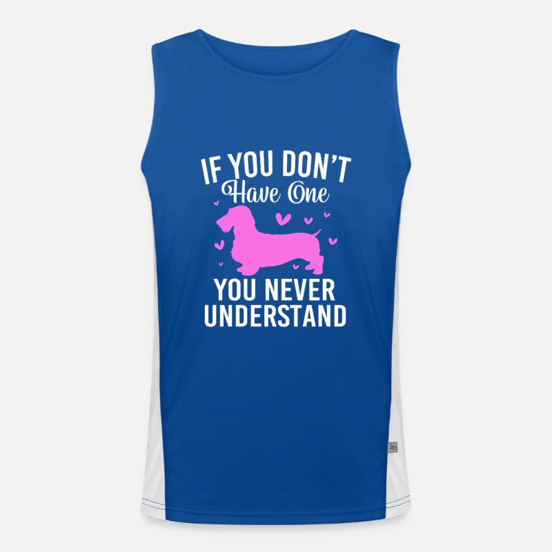 Wire-haired Dachshund Dachshund Men's Functional Contrast Tank Top 