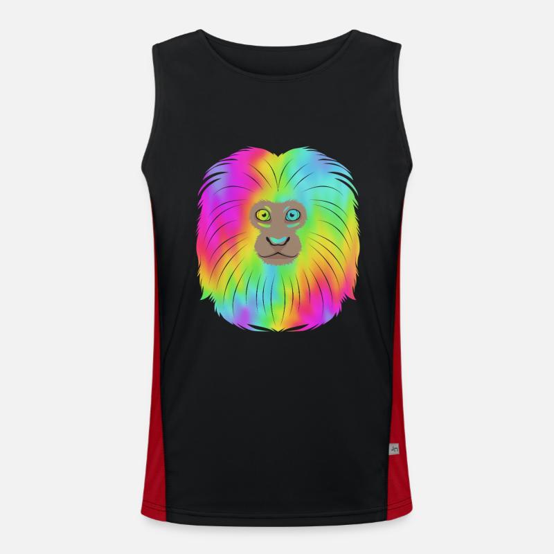 Tamarin Monkey Monkey Monkey Monkey Face Men's Functional Contrast Tank Top 
