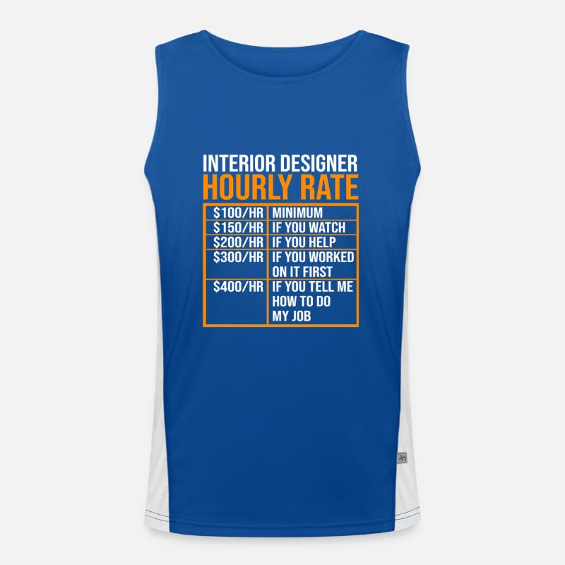 Interior Designer Architecture Architect Men's Functional Contrast Tank Top 