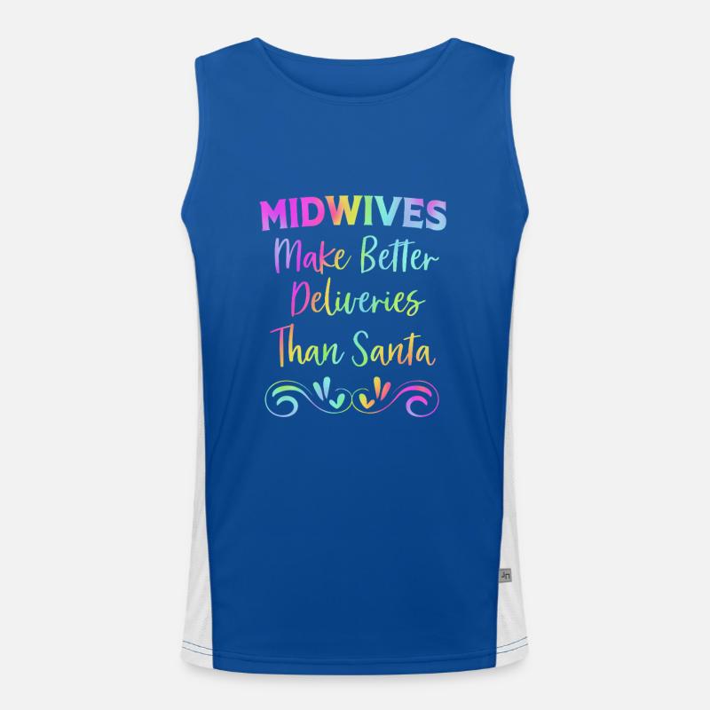 Hebamme Funktionelles Kontrast-Tank Top für Männer 