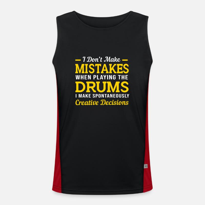 Drums Drummers Drumsticks Men's Functional Contrast Tank Top 