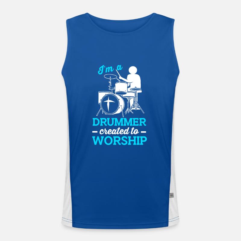 Drumsticks Drums Drummers Men's Functional Contrast Tank Top 