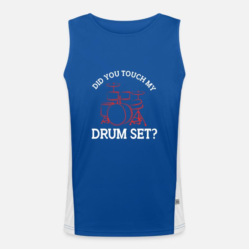 Schlagzeuger Drumsticks Schlagzeug Funktionelles Kontrast-Tank Top für Männer 