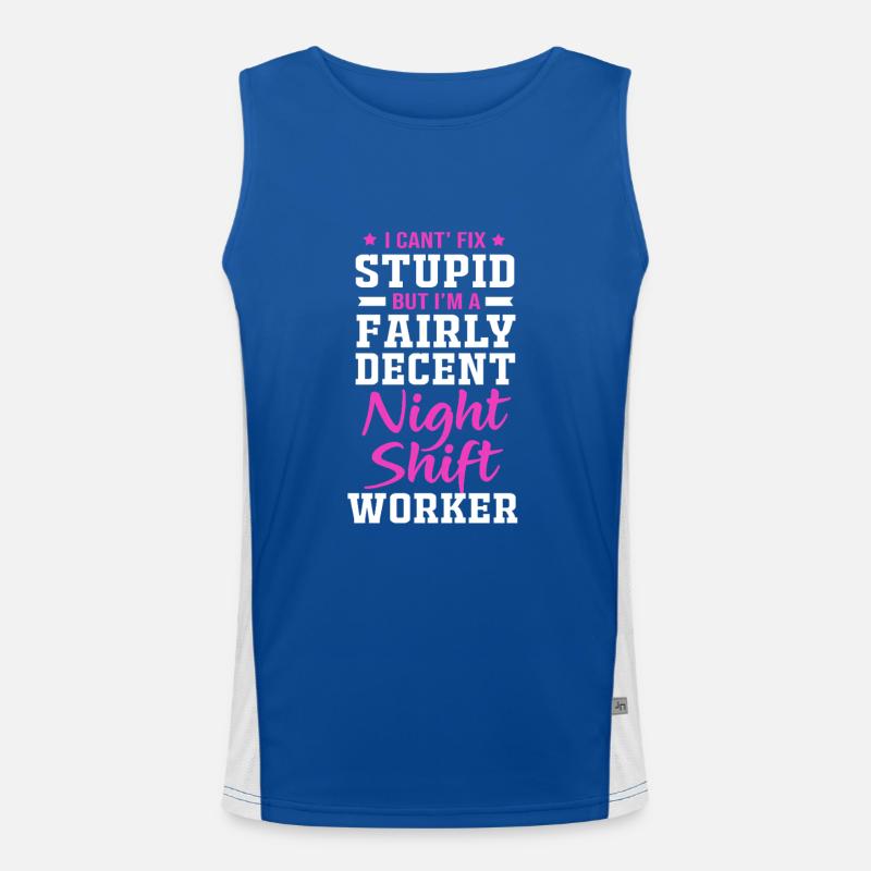 Nachtschicht Funktionelles Kontrast-Tank Top für Männer 