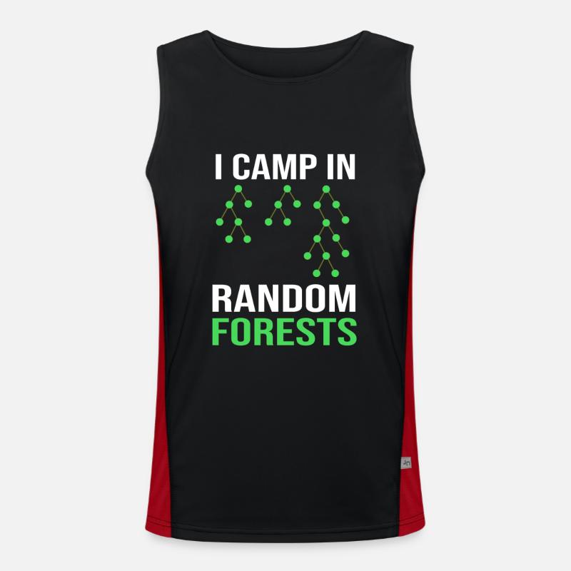 Programmer Coder GPT - Men's Functional Contrast Tank Top  - black/red