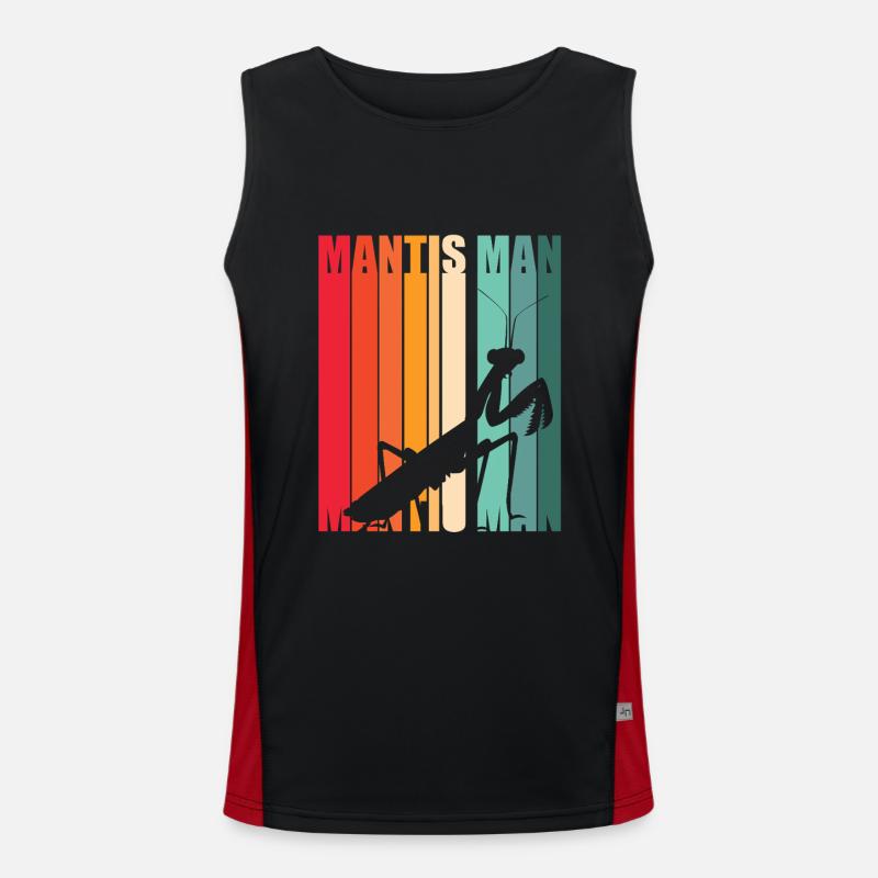 Mantis Gottesanbeter Gottesanbeterin Funktionelles Kontrast-Tank Top für Männer 