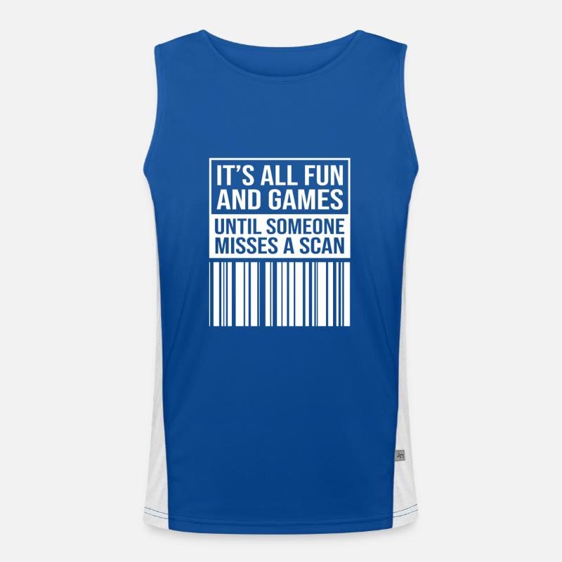 Posta con timbro postale Canotta sportiva da uomo in contrasto cromatico 