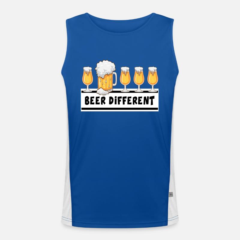 bier bierzelt trinkspruch "beer different" Funktionelles Kontrast-Tank Top für Männer 