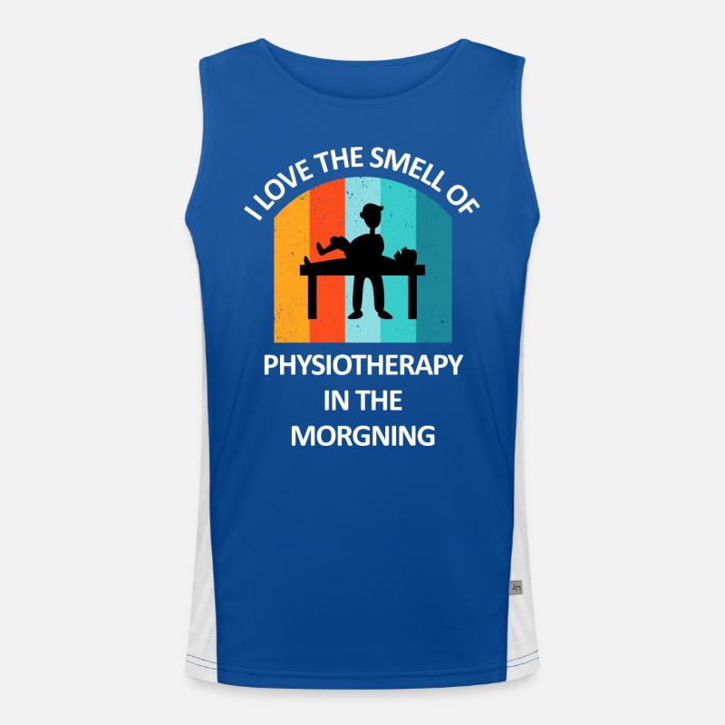 Physical Therapist Humorous Gift Saying Funny Men's Functional Contrast Tank Top 