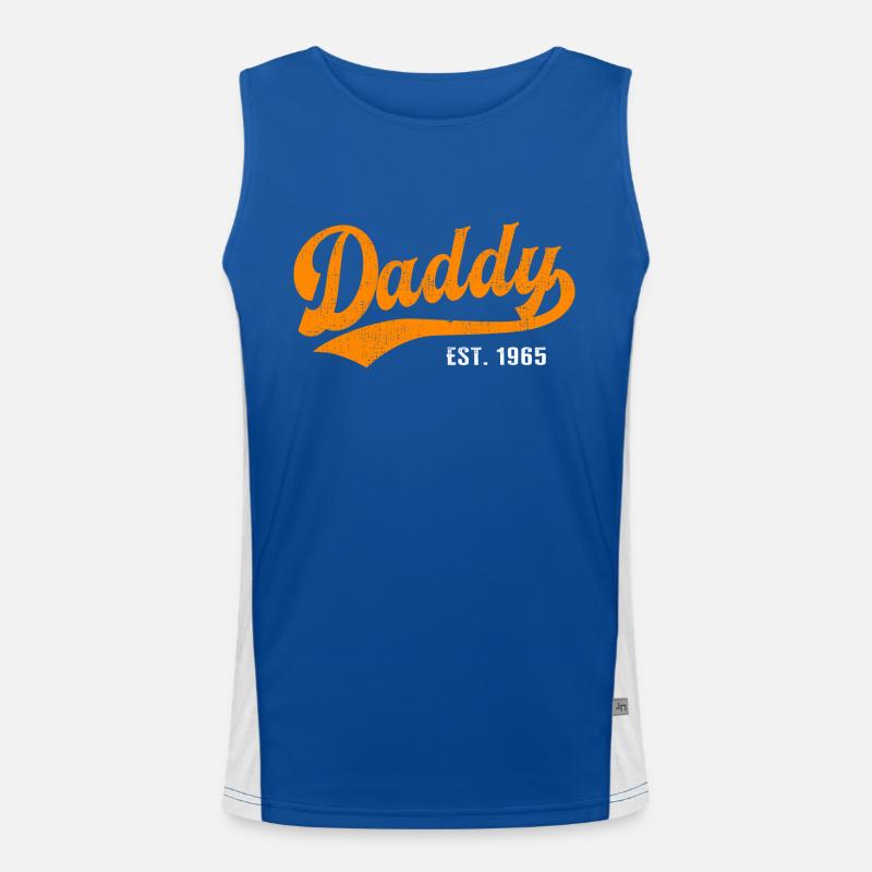 Daddy - Best Dad Daddy in the World - est. 1965 Men's Functional Contrast Tank Top 