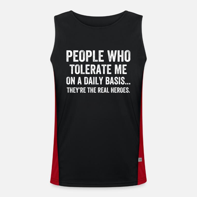 People Who Tolerate Me On A Daily Basis Men's Functional Contrast Tank Top 